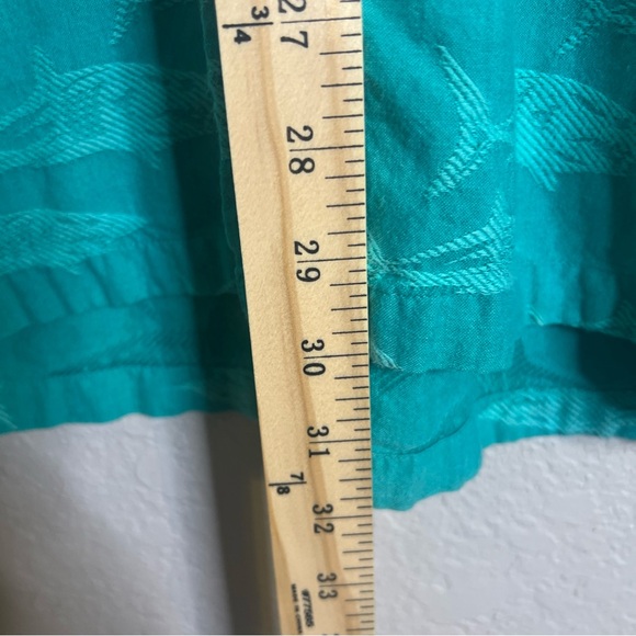 Columbia Textured Men's Green Short Sleeve Shark/Fish shirt. Sz L. 100% Cotton - Picture 6 of 7